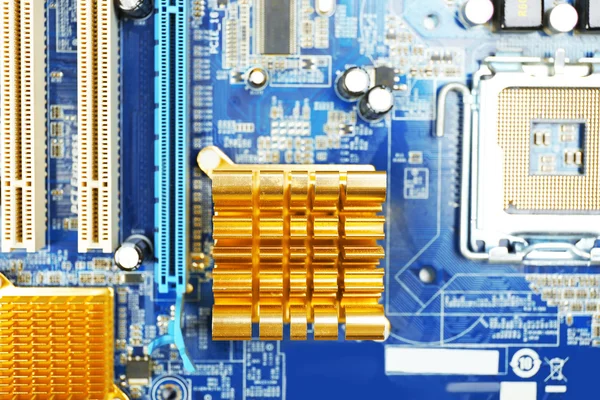 Computermotherboards aus nächster Nähe — Stockfoto