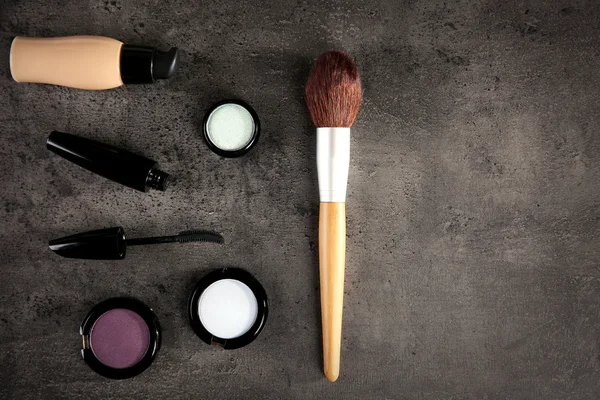 Make-up borstels en cosmetica — Stockfoto