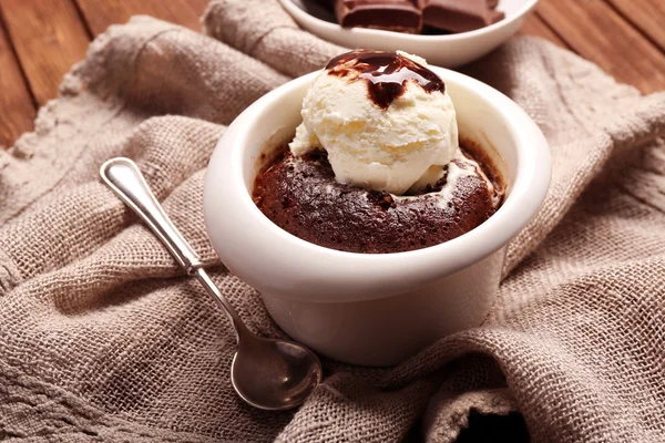 Chocolate lava cake — Stock Photo, Image