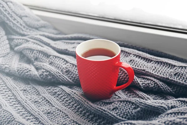 Taza roja de té —  Fotos de Stock