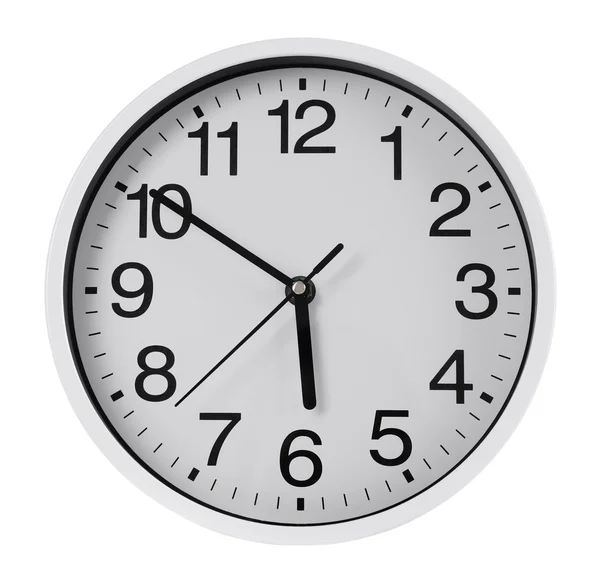 Round wall clock isolated — Stock Photo, Image