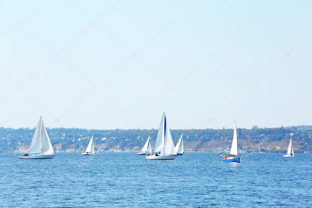 Sailing yachts regatta
