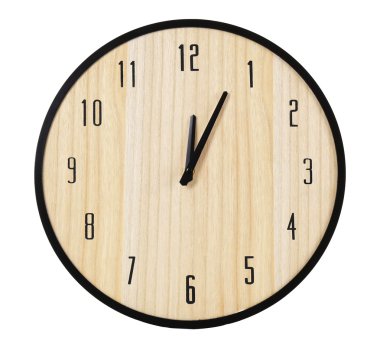 Yuvarlak ahşap duvar saati