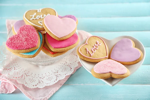 Assortment of love cookies — Stock Photo, Image