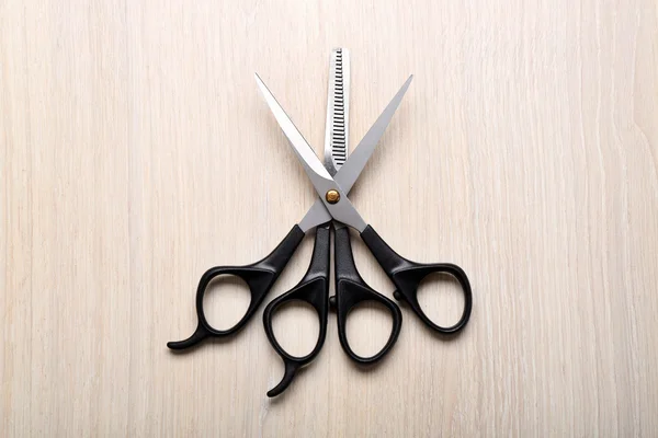 Barber set with two scissors — Stock Photo, Image