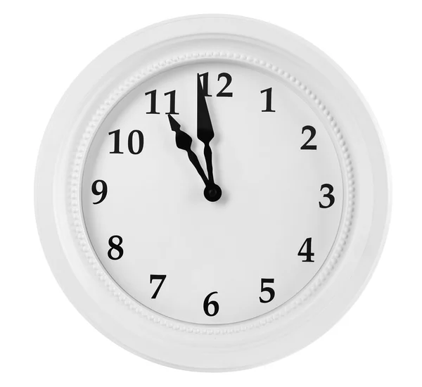 Round wall clock, isolated — Stock Photo, Image