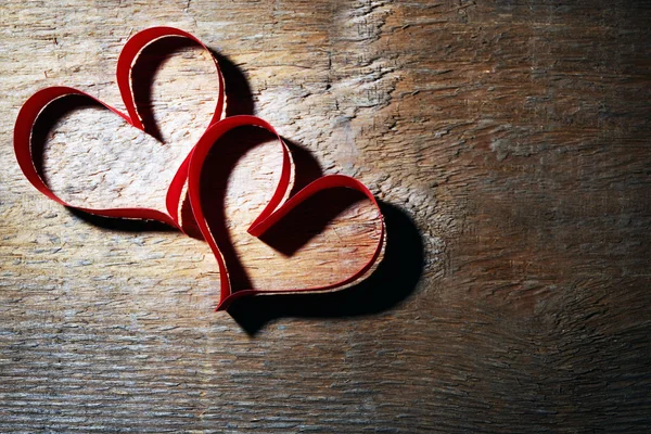 Corazones de San Valentín hechos de cinta — Foto de Stock