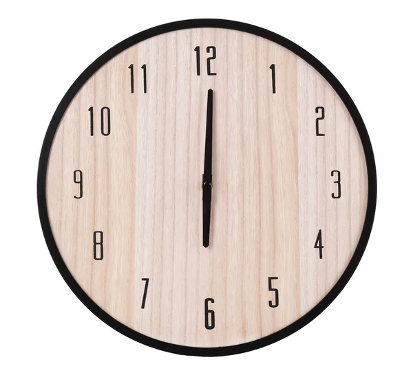 Round wooden wall clock — Stock Photo, Image