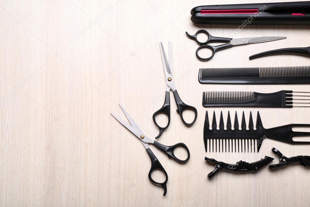 Barber set with tools and equipment