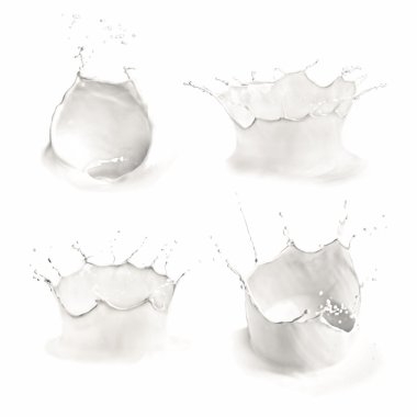 süt splash izole