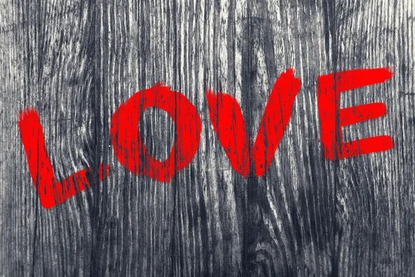 Word "Love" painted on  wall — Stock Photo, Image