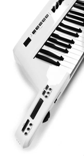 Keyboard of synthesizer closeup — Stock Photo, Image