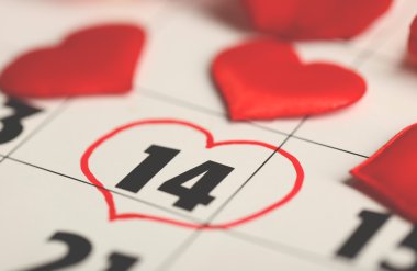 Takvim tarihi Şubat ile 14 - Sevgililer günü, yakın çekim