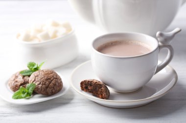 Çikolata parçacıklı kurabiye. 