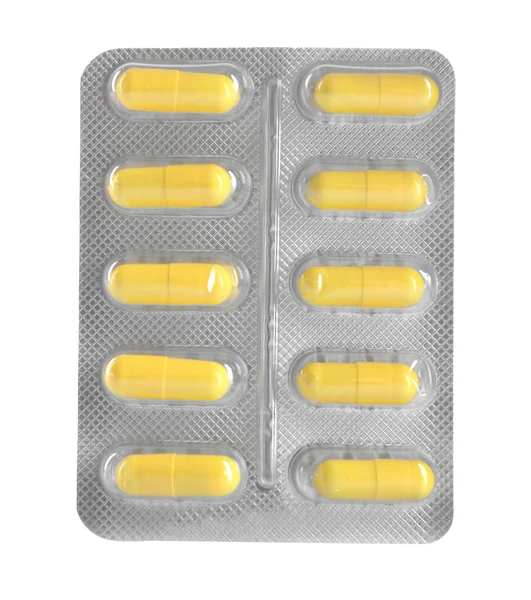 Piller i blisterförpackningen — Stockfoto
