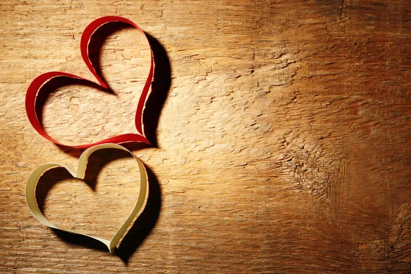 Sevgililer günü kalpleri Şerit'inde yapılan — Stok fotoğraf
