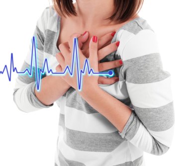 chest pain - heart attack. clipart