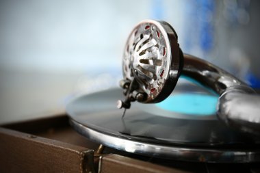 Eski gramofon portre