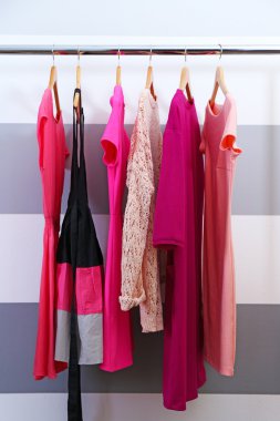 Bayan Giyim Askıları üzerinde 