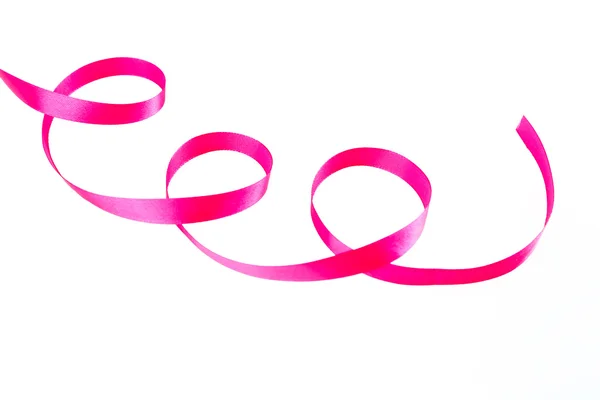 Pink curly ribbon — Stock Photo, Image