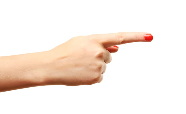 Woman hand making sign — Stock Photo, Image