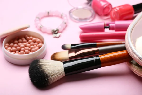 Set of decorative cosmetics, closeup — Stock Photo, Image