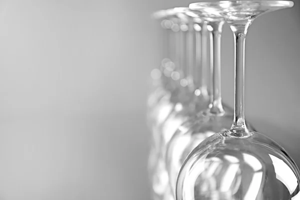 Wine glasses in a row — Stock Photo, Image