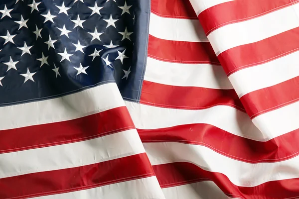 Sventolando bandiera americana Foto Stock Royalty Free