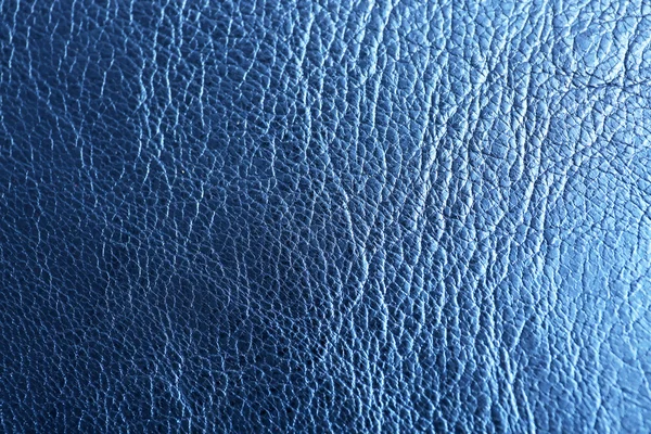 Modré kožené textury zblízka — Stock fotografie