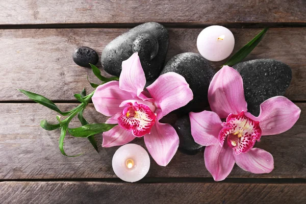 Spa Stilleven met mooie bloem — Stockfoto