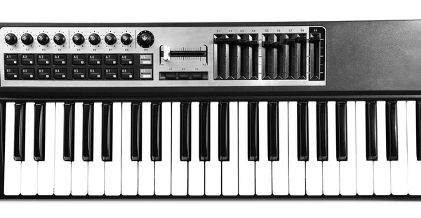 Klavye, synthesizer portre — Stok fotoğraf