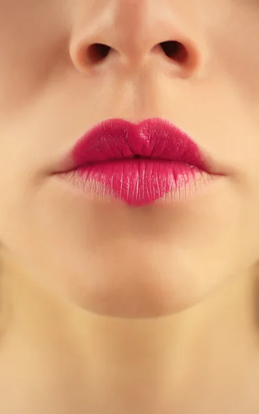 Sexy labios con forma de corazón pintura — Foto de Stock