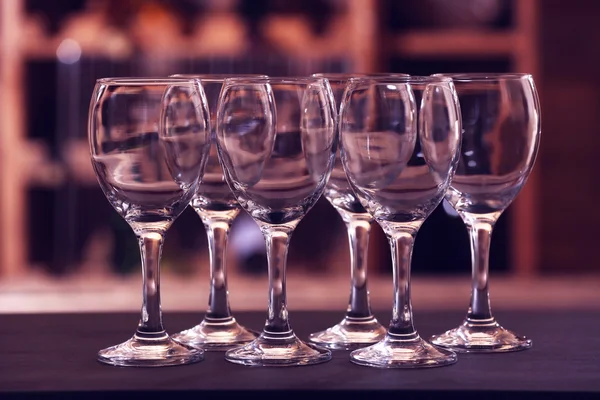 Empty wineglasses closeup — Stock Photo, Image