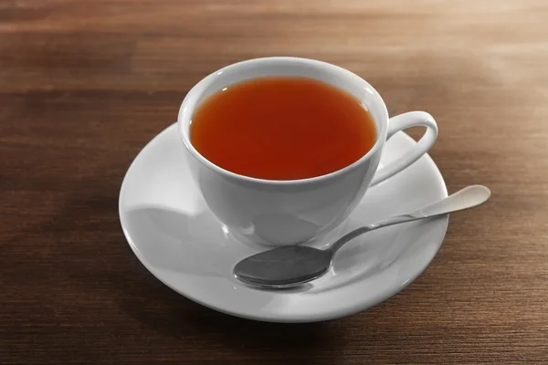 Cup of tea on wooden table — Stock Photo, Image