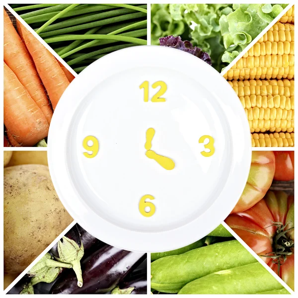 Koncepce hodiny potravin — Stock fotografie