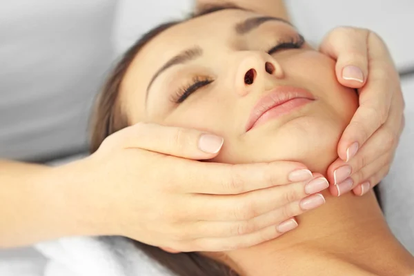 Spa concept. Face massage. — Stock Photo, Image
