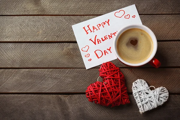 Taza de café y corazón — Foto de Stock