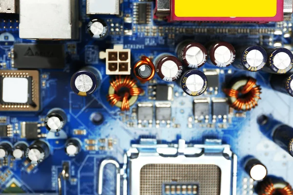 Computermotherboards aus nächster Nähe — Stockfoto