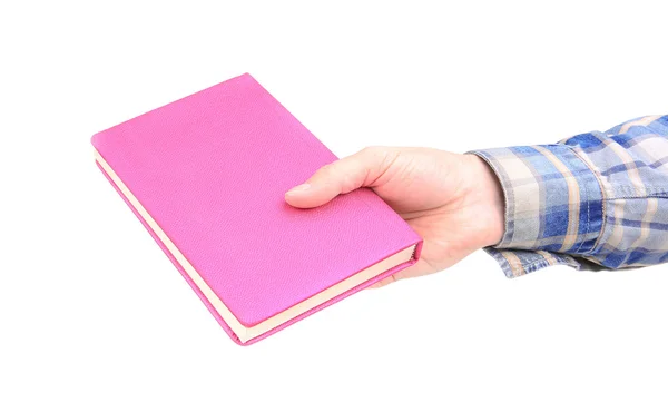 Man hand bedrijf boek — Stockfoto