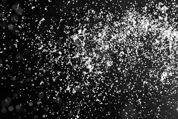 Snow flakes on dark background — Stock Photo, Image