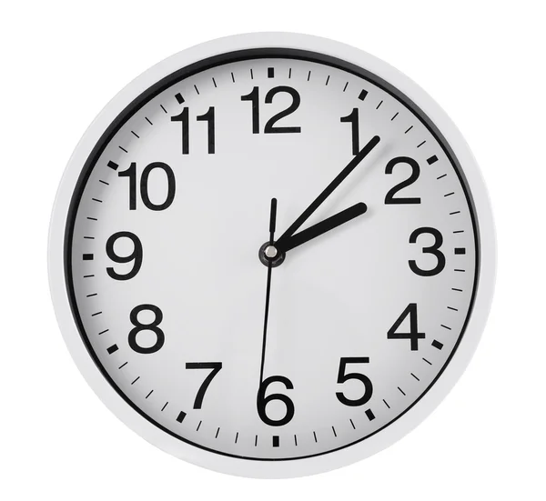 Round wall clock isolated — Stock Photo, Image