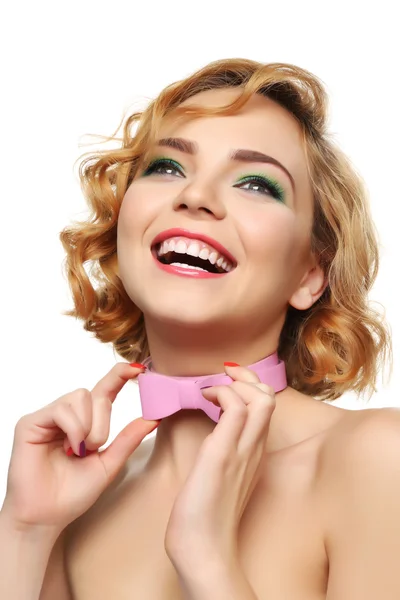 Beautiful girl with colorful makeup — Stock Photo, Image