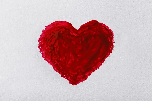 Pembe boyalı renkleri kalp — Stok fotoğraf