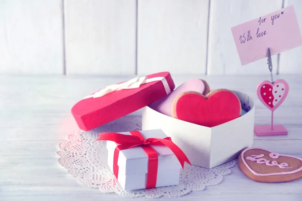 Valentine heart cookies — Stock Photo, Image