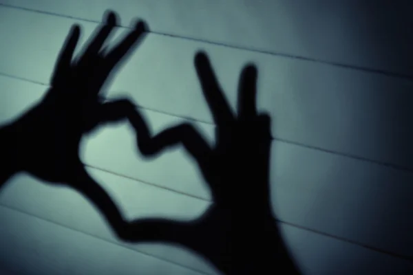 Hand formade hjärtat — Stockfoto