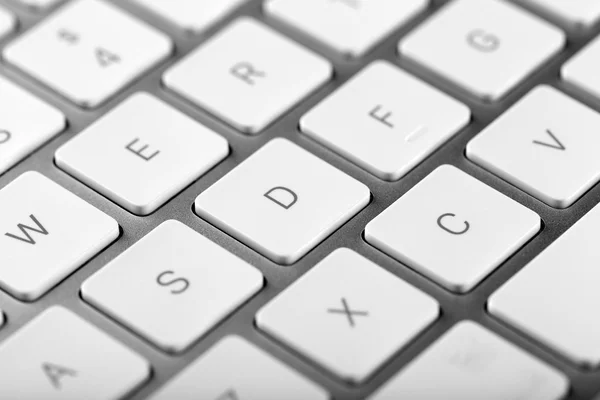 コンピューターのキーボードの白いキー — ストック写真