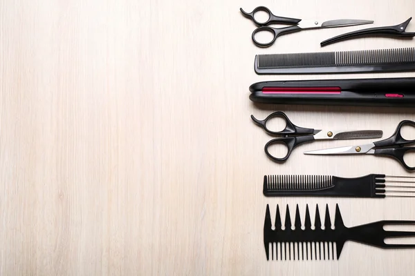 Barbeiro conjunto com ferramentas — Fotografia de Stock