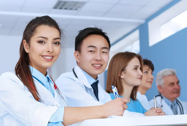 Team Doctors Working Place Indoors — Stock Photo, Image