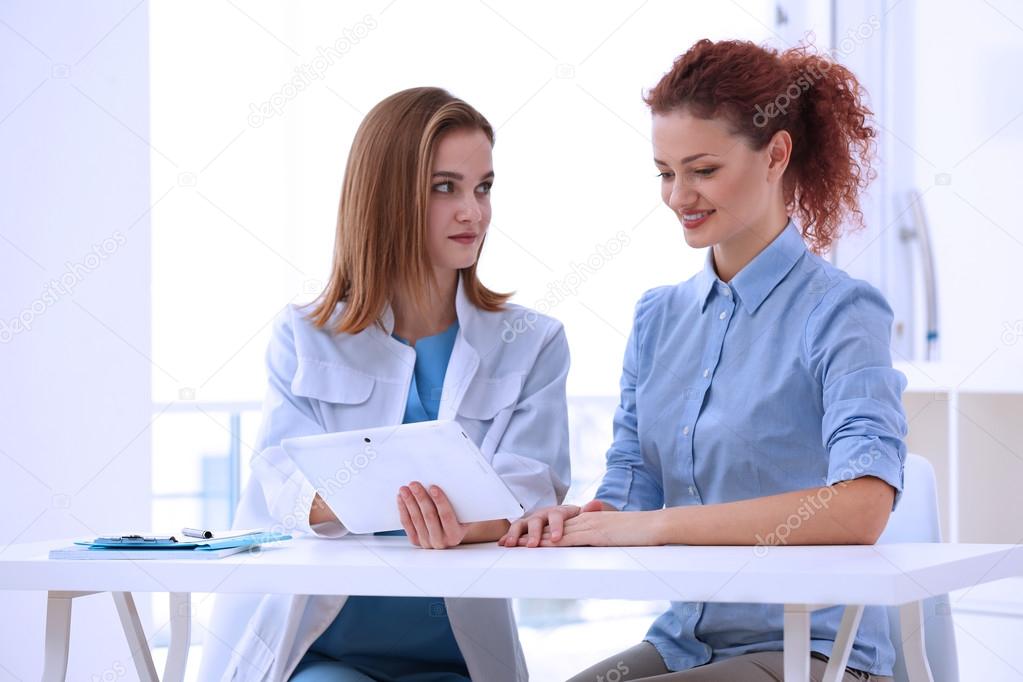 Doctor and patient in office