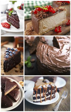 Çikolatalı kek kolaj